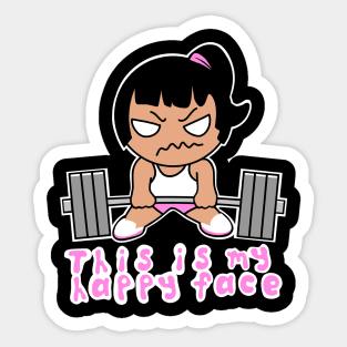 Fitness girl, barbell girl, girls who lift, gym girl Sticker